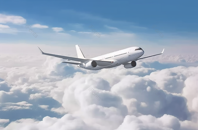 安全的飞机在多云的天空上飞行,高清,摄影图,摄影图片,图片大全,摄影图免费下载